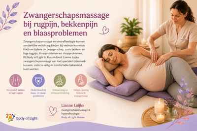 Zwangerschapsmassage bij rugpijn, bekkenpijn en blaasproblemen | Body of Light